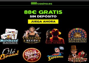 Bono de 88 euros por registro en Casino 888