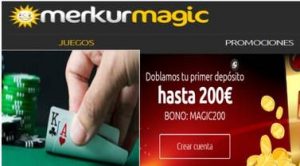 200 euros esperan por el primer depósito en Merkurmagic