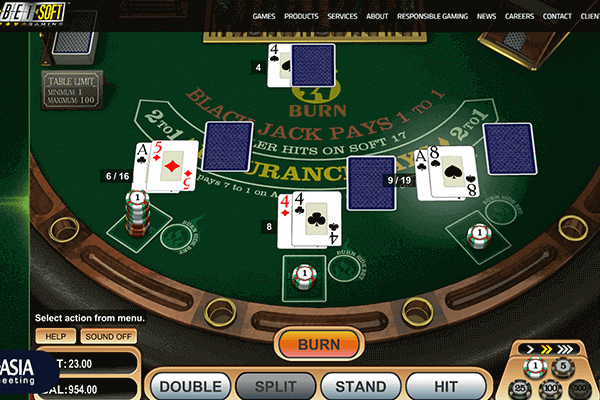 21 Burn Blackjack betsoft